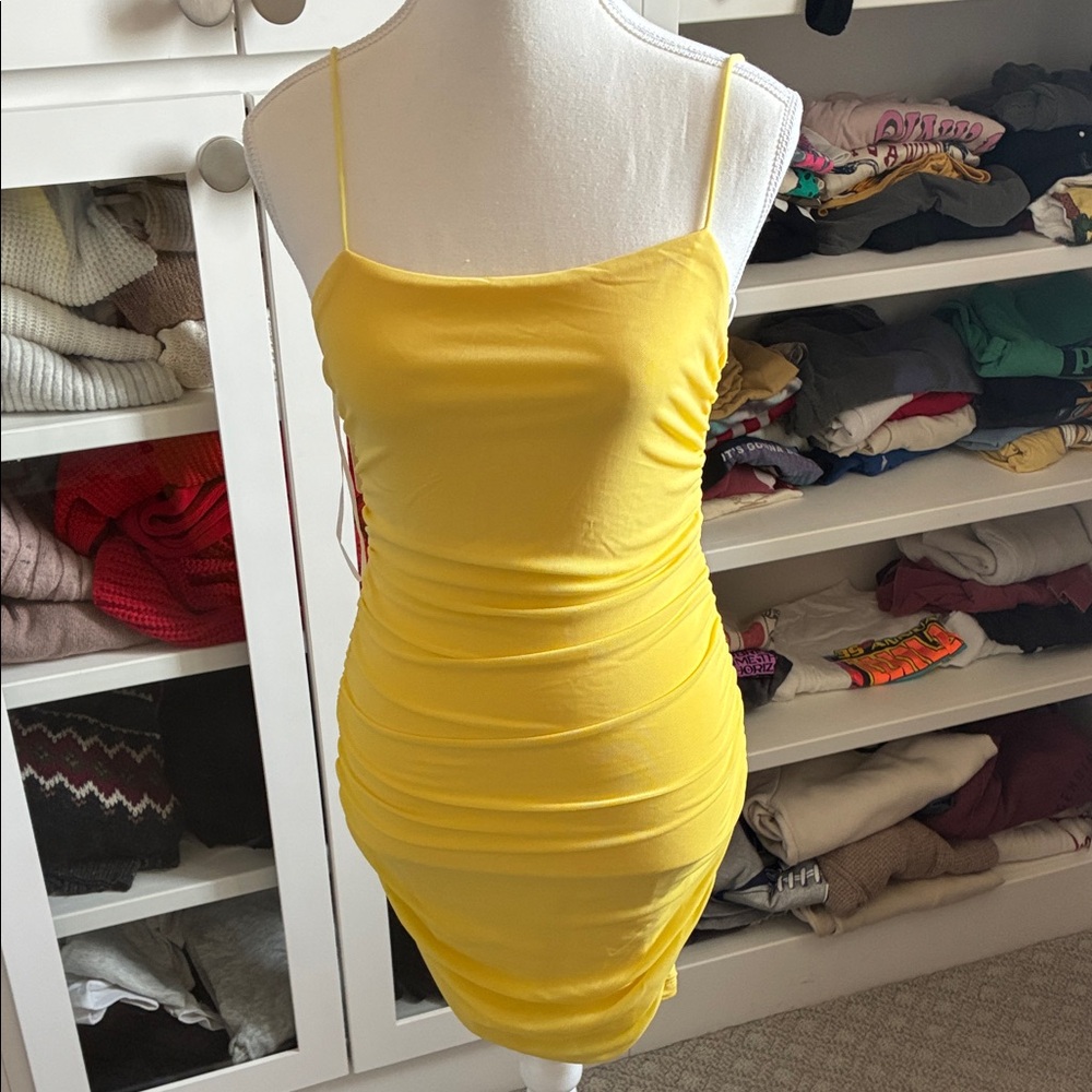 Hello Molly Bright Yellow Mini Dress